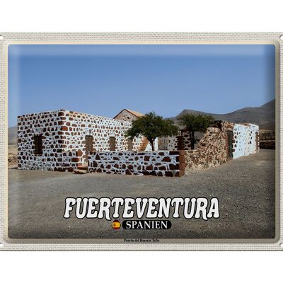 Cartel de chapa Viaje 40x30cm Fuerteventura España Puerto Rosario Tefia