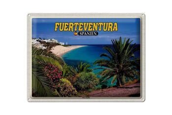Signe en étain voyage 40x30cm Fuerteventura espagne Playa Jandia mer 1