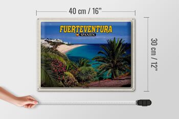 Signe en étain voyage 40x30cm Fuerteventura espagne Playa Jandia mer 4