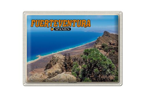 Blechschild Reise 40x30cm Fuerteventura Spanien Pico de la Zarza