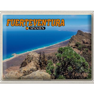 Plaque en tôle voyage 40x30cm Fuerteventura Espagne Pico de la Zarza