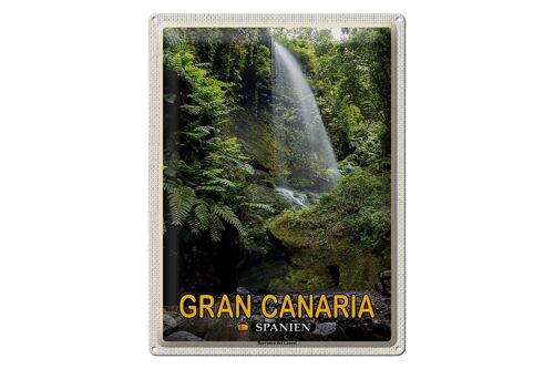 Blechschild Reise 30x40cm Gran Canaria Spanien Barranco del Laurel