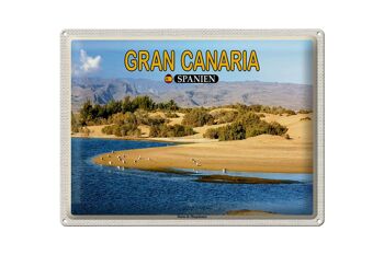 Signe en étain voyage 40x30cm Gran Canaria Espagne Dunas de Maspalomas 1