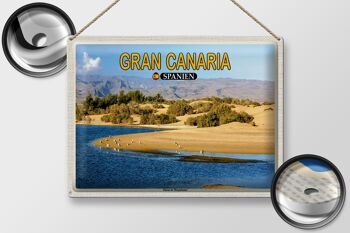 Signe en étain voyage 40x30cm Gran Canaria Espagne Dunas de Maspalomas 2