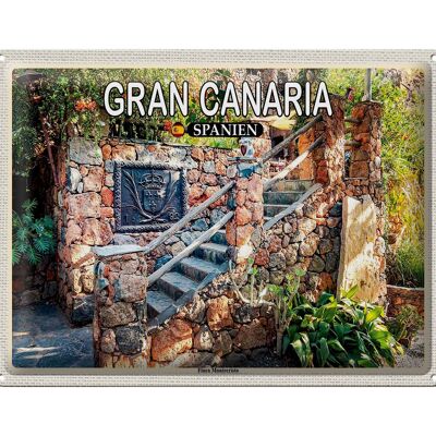 Cartel de chapa Viaje 40x30cm Gran Canaria España Finca Montecristo