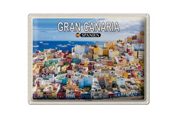 Panneau en étain voyage 40x30cm, Gran Canaria, espagne, ville de Las Palmas 1