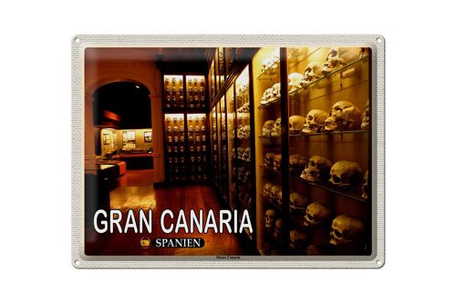 Blechschild Reise 40x30cm Gran Canaria Spanien Museo Canario Museum