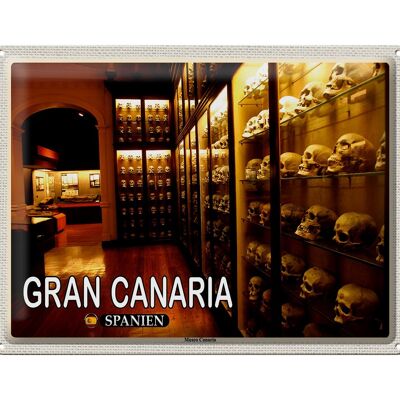 Cartel de chapa Viaje 40x30cm Gran Canaria España Museo Canario Museo