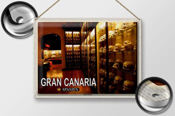 Panneau en étain voyage 40x30cm, Gran Canaria, espagne, musée Canario 2