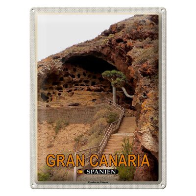 Cartel de chapa Viaje 30x40cm Gran Canaria España Cenobio de Valerón