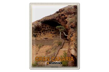 Panneau en étain voyage 30x40cm Gran Canaria Espagne Cenobio de Valerón 1
