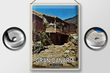 Panneau en étain voyage 30x40cm, Gran Canaria, espagne, Las Casas Veneguera 2