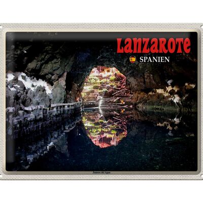 Cartel de chapa Viaje 40x30cm Lanzarote España Jameos del Agua