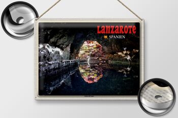Signe en étain voyage 40x30cm Lanzarote espagne Jameos del Agua 2