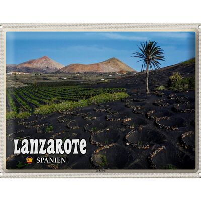 Cartel de chapa Viaje 40x30cm Lanzarote España La Geria Village