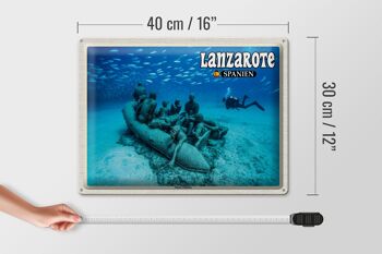 Panneau de voyage en étain, 40x30cm, Lanzarote, espagne, musée Atlantico 4