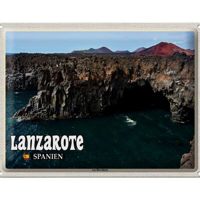 Cartel de chapa Travel 40x30cm Lanzarote España Costa de Los Hervideros