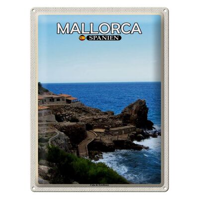 Cartel de chapa viaje 30x40cm Mallorca España Cala de Estellences