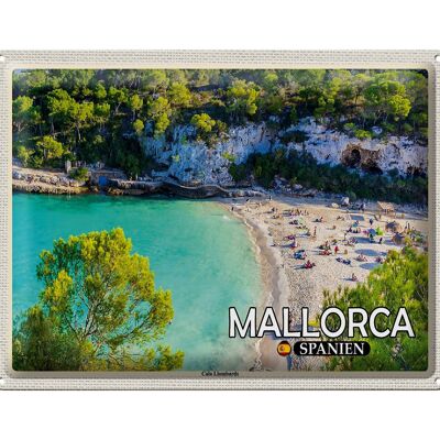 Cartel de chapa Travel 40x30cm Mallorca España Cala Llombards Bay