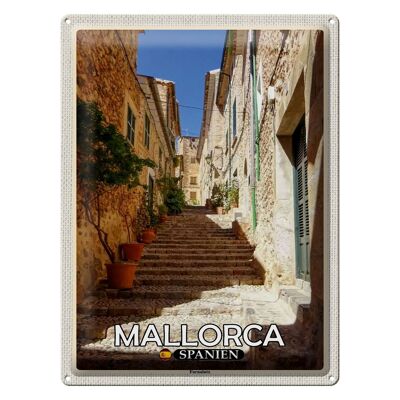 Metal sign travel 30x40cm Mallorca Spain Fornaluts stairs