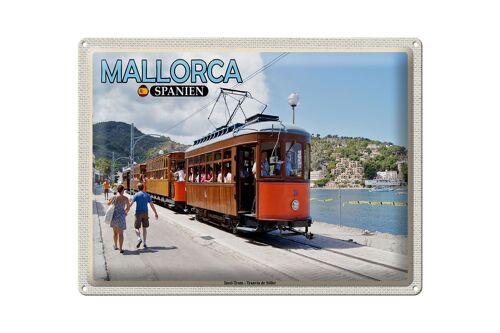 Blechschild Reise 40x30cm Mallorca Spanien Insel-Tram-Tranvia