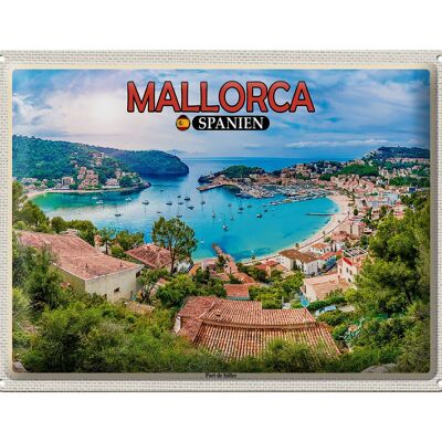 Cartel de chapa Viaje 40x30cm Mallorca España Port de Sóller Vacaciones