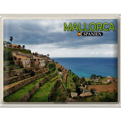 Cartel de chapa viaje 40x30cm Mallorca España Serra de Tramuntana