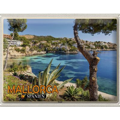 Cartel de chapa de viaje, 40x30cm, Mallorca, España, playa, mar, ciudad de vacaciones