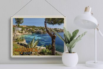 Panneau en étain voyage 40x30cm, majorque espagne plage mer vacances ville 3