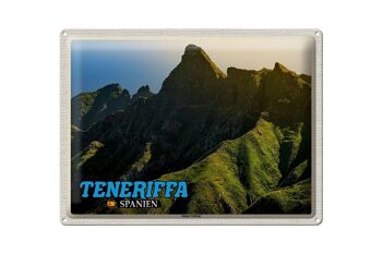 Panneau en étain voyage 40x30cm, Tenerife, espagne, montagnes d'Anaga 1