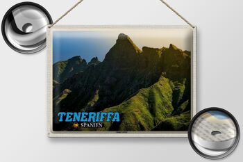 Panneau en étain voyage 40x30cm, Tenerife, espagne, montagnes d'Anaga 2