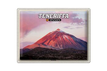 Panneau en étain voyage 40x30cm, Tenerife, espagne, montagne Pico del Teide 1