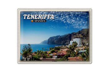 Panneau en étain voyage 40x30cm, Tenerife, espagne, falaise de Los Gigantes 1
