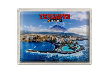 Panneau en étain voyage 40x30cm, Tenerife, espagne, Puerto de la Cruz, montagne 1