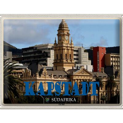 Targa in metallo da viaggio 40x30 cm Municipio di Città del Capo, Sud Africa