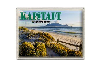 Panneau de voyage en étain, 40x30cm, Cape Town, afrique du sud, plage, mer, montagnes 1