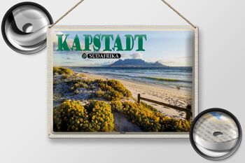 Panneau de voyage en étain, 40x30cm, Cape Town, afrique du sud, plage, mer, montagnes 2