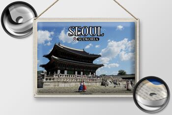 Panneau de voyage en étain, 40x30cm, séoul, corée du sud, palais Gyeongbokgung 2
