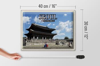 Panneau de voyage en étain, 40x30cm, séoul, corée du sud, palais Gyeongbokgung 4