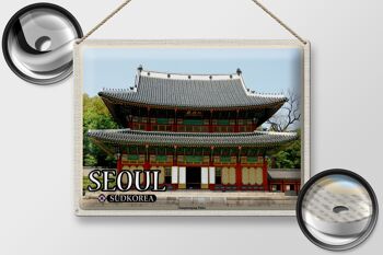 Panneau de voyage en étain, 40x30cm, séoul, corée du sud, palais Changdeokgung 2