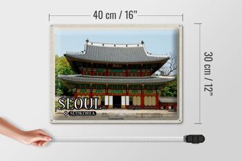 Panneau de voyage en étain, 40x30cm, séoul, corée du sud, palais Changdeokgung 4