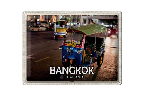 Blechschild Reise 40x30cm Bangkok Thailand Tuk Tuk Geschenk