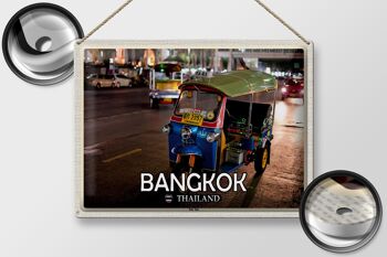 Signe en étain voyage 40x30cm, Bangkok, thaïlande, Tuk Tuk, cadeau 2