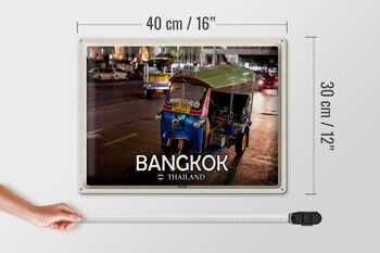 Signe en étain voyage 40x30cm, Bangkok, thaïlande, Tuk Tuk, cadeau 4