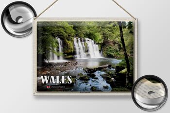 Panneau de voyage en étain, 40x30cm, pays de galles, royaume-uni, cascades de Brecon 2