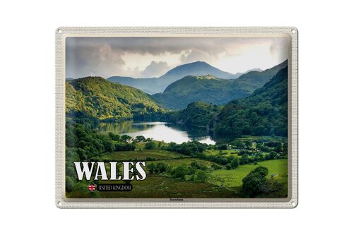 Blechschild Reise 40x30cm Wales Snowdonia Nationalpark