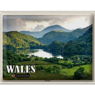 Cartel de chapa viaje 40x30cm Gales Parque Nacional Snowdonia