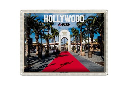 Blechschild Reise 40x30cm Hollywood USA Universal Studios