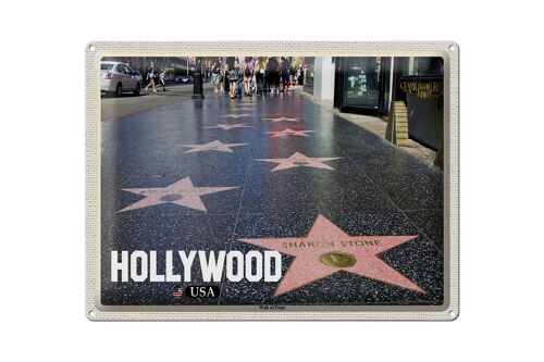 Blechschild Reise 40x30cm Hollywood USA Walk of Fame