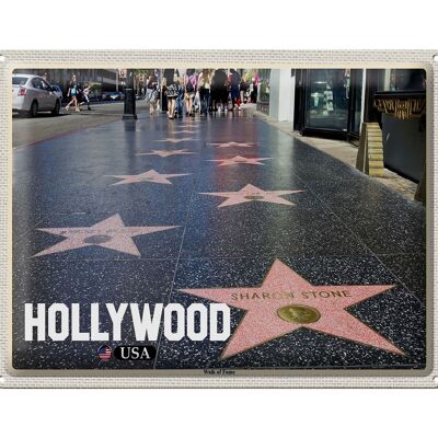 Blechschild Reise 40x30cm Hollywood USA Walk of Fame